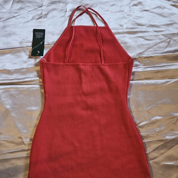 Wild Fable Red Ribbed Romper - Picture 4 of 6